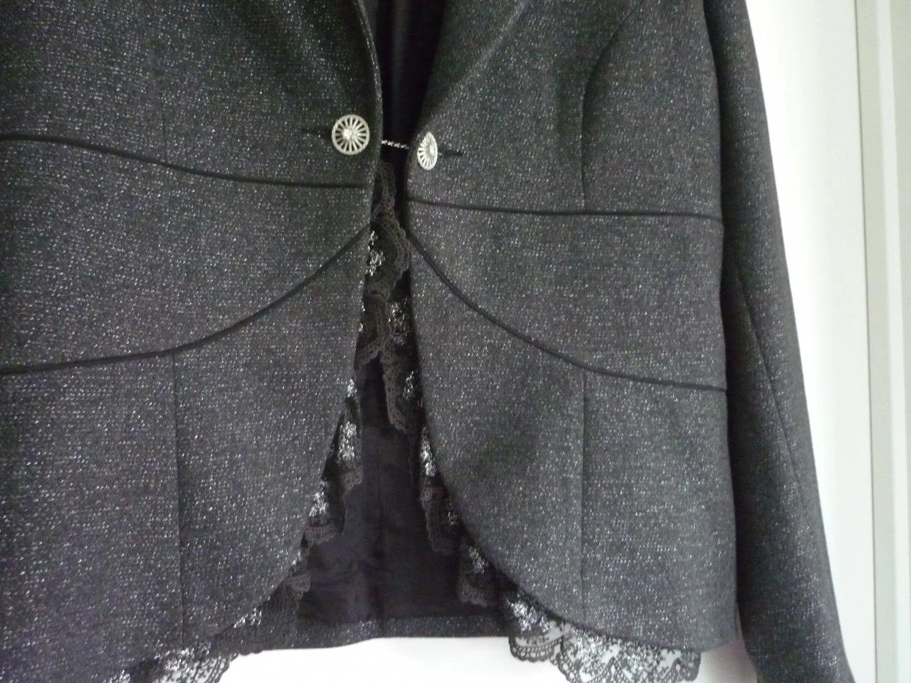 Chaleco de blazer gris oscuro mezclado de Kayra Talla 46 – photo 4